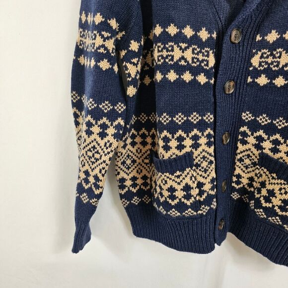 NWT J.Crew Wool Blend Fair Isle Cardigan Sweater - Size L - Picture 6 of 8